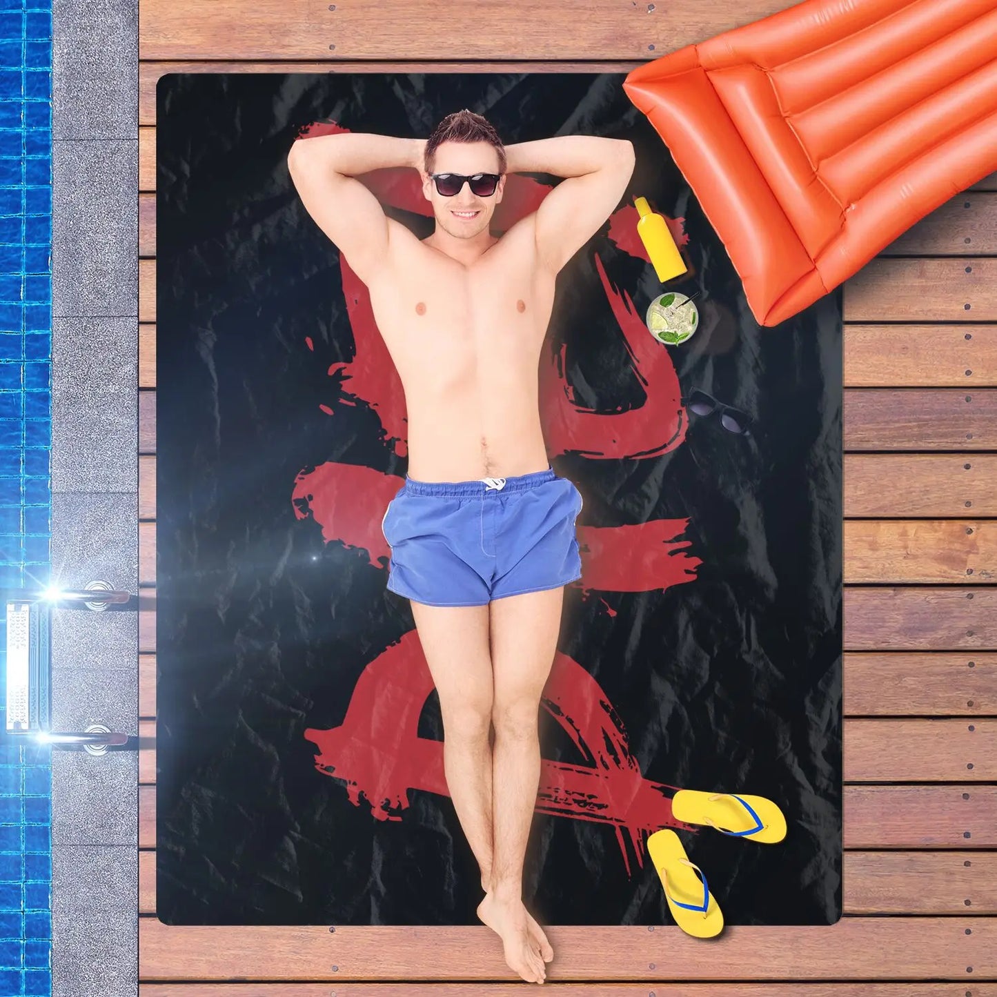 DIE! - Burgundy - Beach Towel - NECRO SUPER STORE