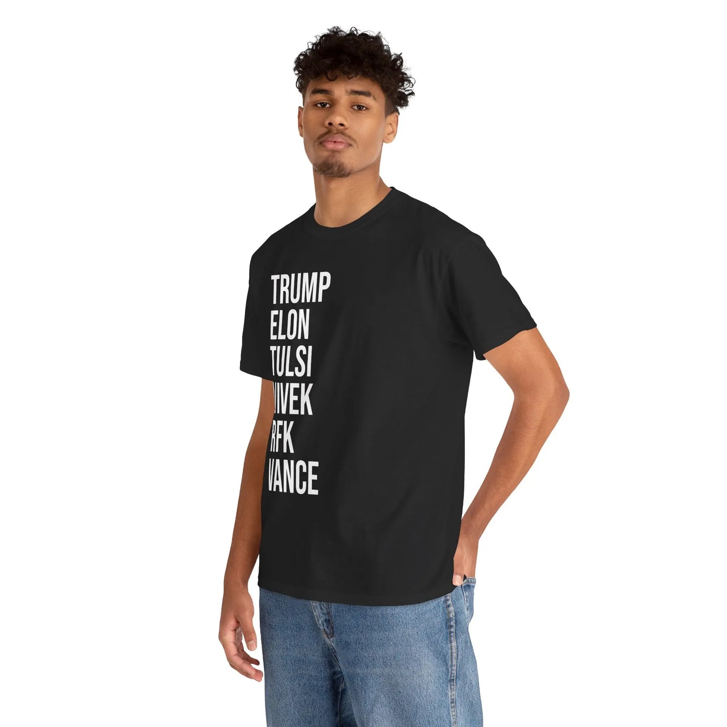 TRUMP - ELON - TULSI - VIVEK - RFK - VANCE - Heavy Cotton Tee - Gilden 5000 Printify