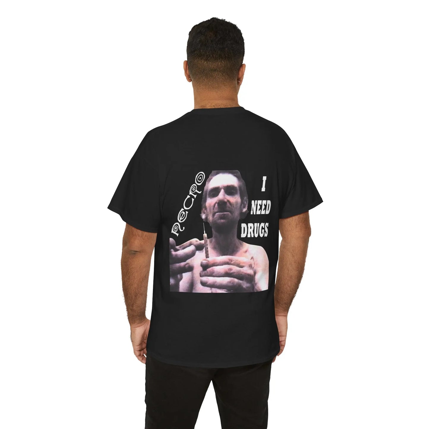Necro - I Need Drugs OG Shirt - Heavy Cotton Tee - Gilden 5000 Printify