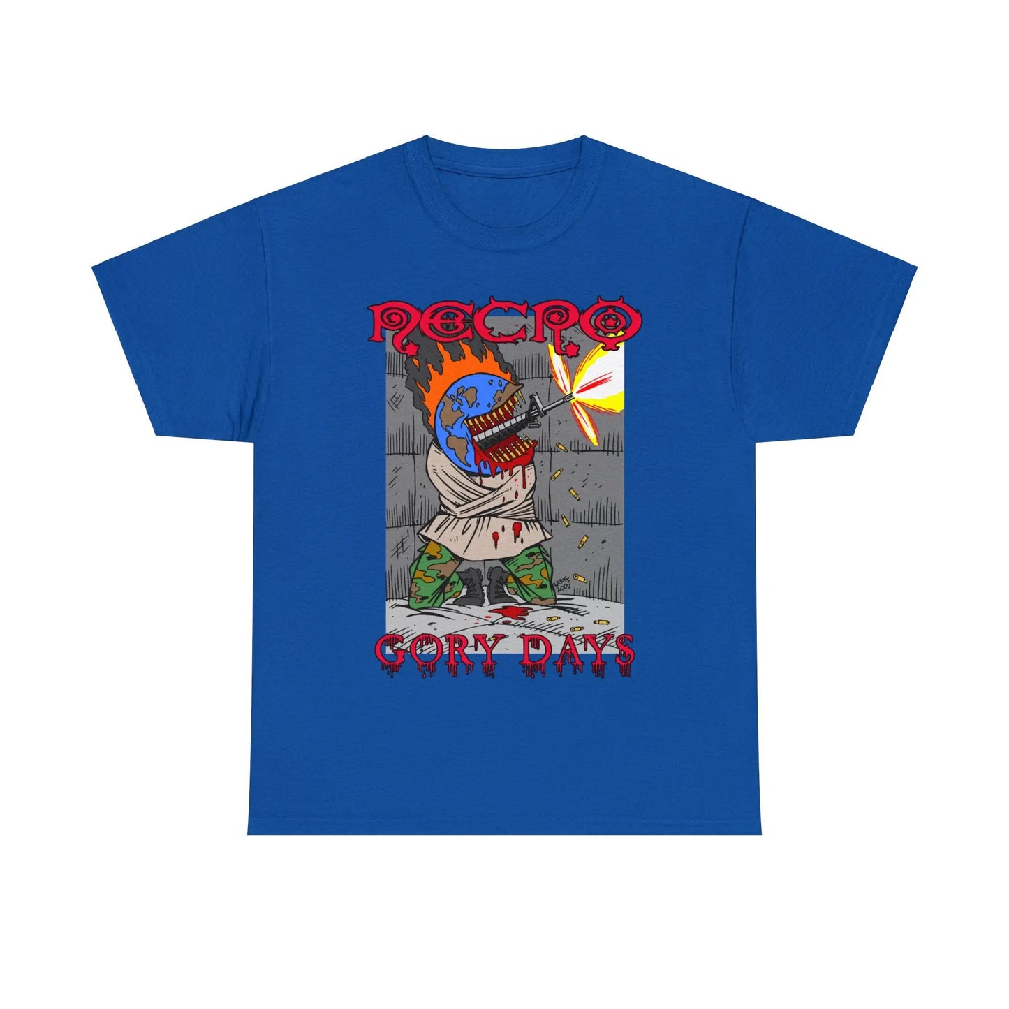 Necro - Gory Days: World Gone Mad - Heavy Cotton Tee - Gilden 5000 - NECRO SUPER STORE