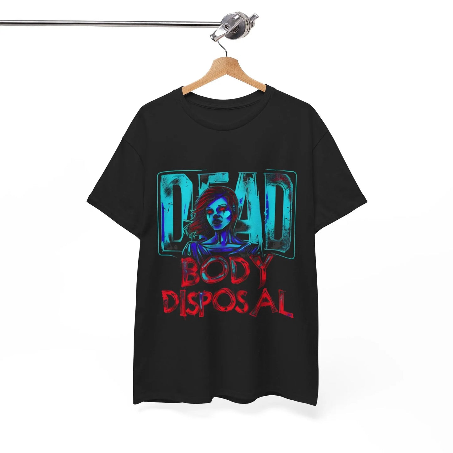 Necro - Dead Body Disposal Dead Chick - Heavy Cotton Tee - Gilden 5000 - Black - NECRO SUPER STORE