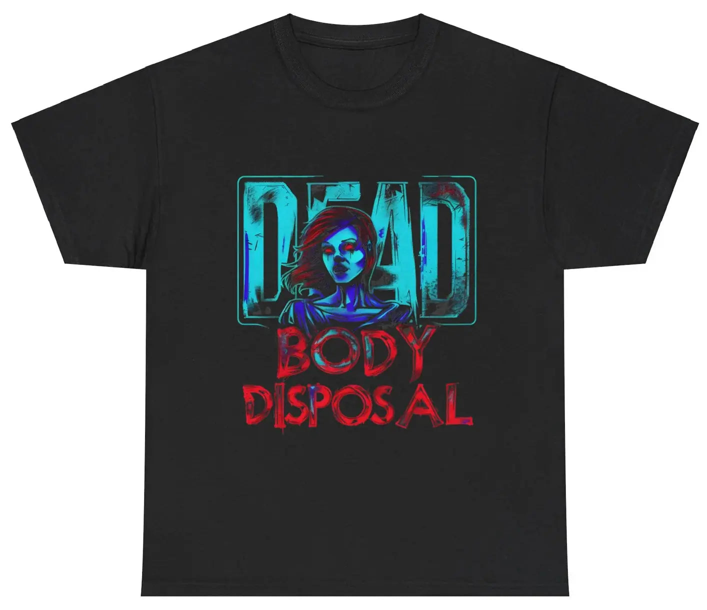 Necro - Dead Body Disposal Dead Chick - Heavy Cotton Tee - Gilden 5000 - Black - NECRO SUPER STORE