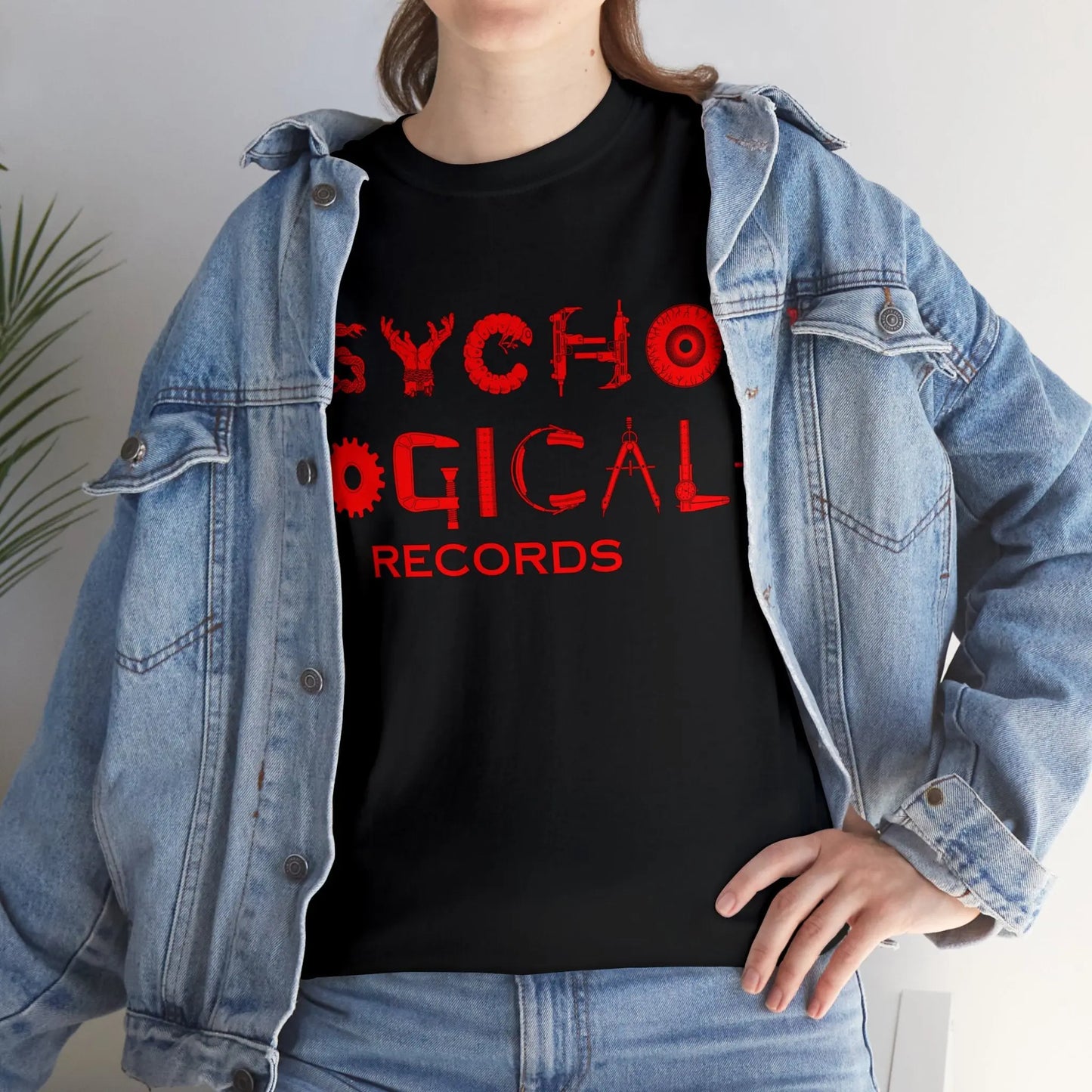 Necro - Red OG PLR Logo - Heavy Cotton Tee - Gilden 5000 - NECRO SUPER STORE