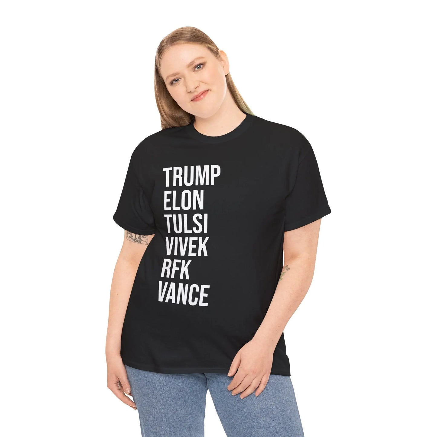 TRUMP - ELON - TULSI - VIVEK - RFK - VANCE - Heavy Cotton Tee - Gilden 5000 Printify