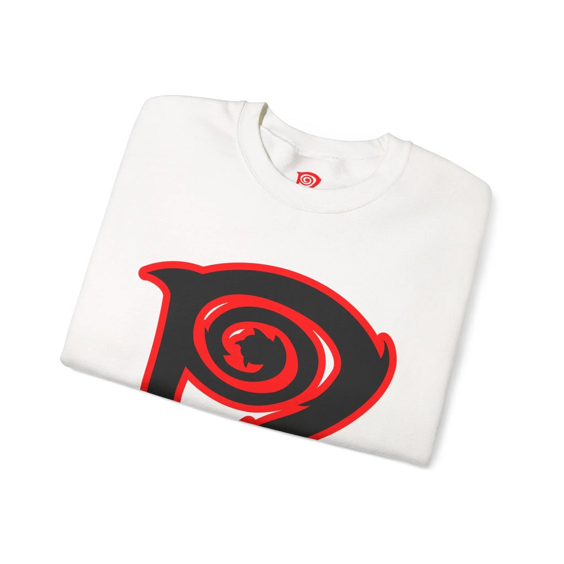 Necro - Red/Black N Symbol - White Heavy Blend Crewneck Sweatshirt NECRO SUPER STORE