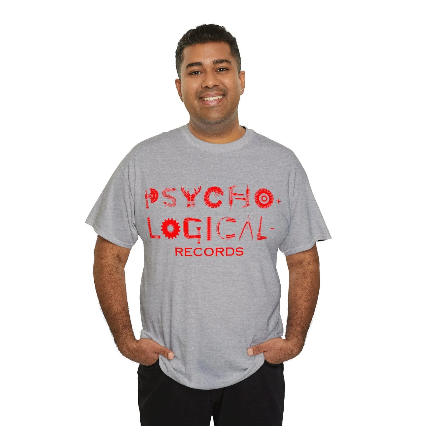 Necro - Red OG PLR Logo - Heavy Cotton Tee - Gilden 5000 - NECRO SUPER STORE