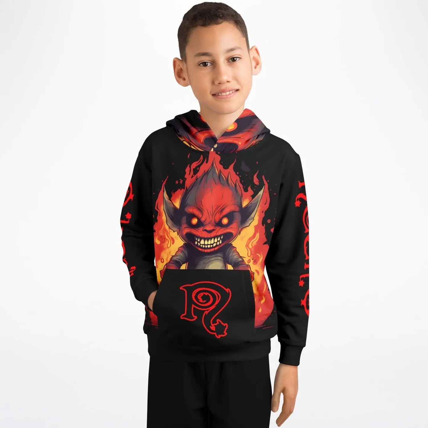 Necro - Little Demon - Athletic Kids Hoodie NECRO SUPER STORE