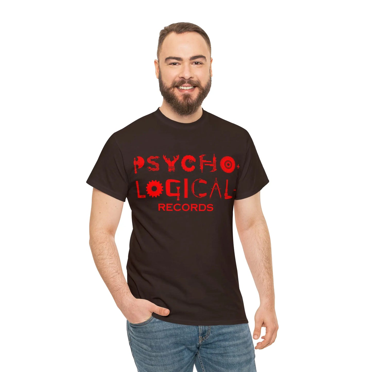 Necro - Red OG PLR Logo - Heavy Cotton Tee - Gilden 5000 - NECRO SUPER STORE