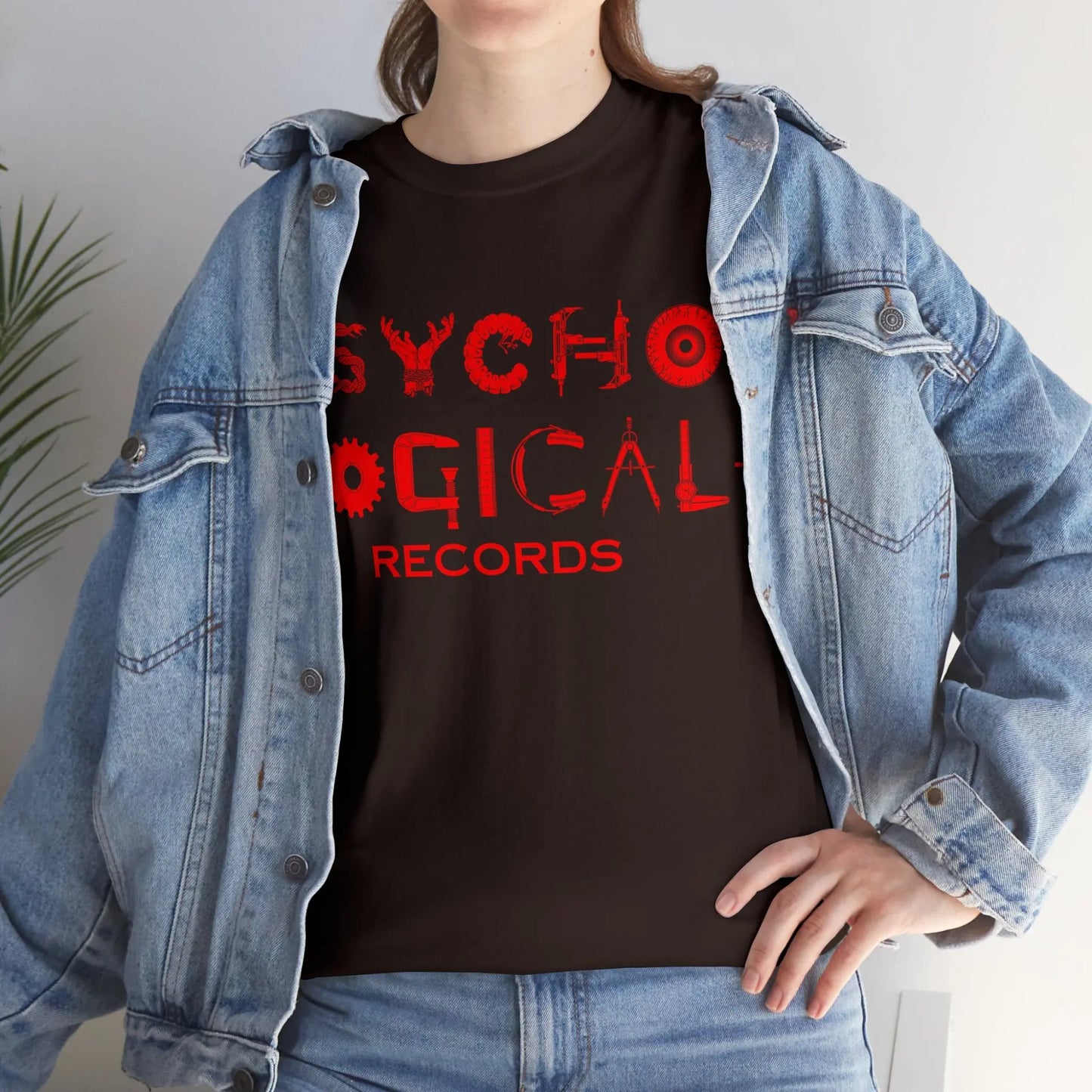 Necro - Red OG PLR Logo - Heavy Cotton Tee - Gilden 5000 - NECRO SUPER STORE