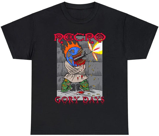 Necro - Gory Days: World Gone Mad - Heavy Cotton Tee - Gilden 5000 - NECRO SUPER STORE