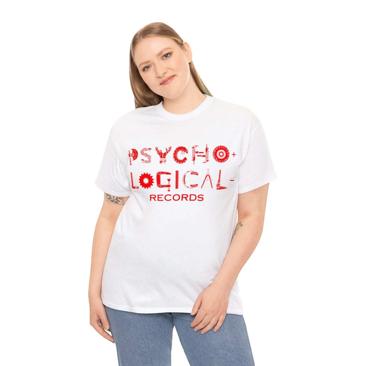 Necro - Red OG PLR Logo - Heavy Cotton Tee - Gilden 5000 - NECRO SUPER STORE