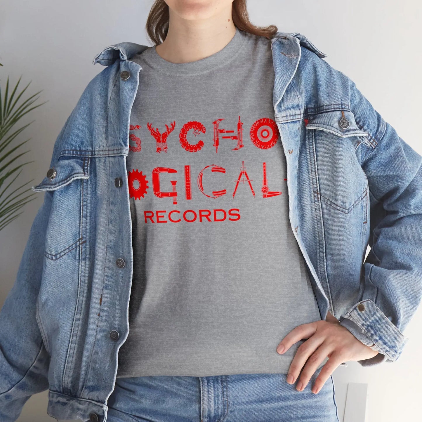 Necro - Red OG PLR Logo - Heavy Cotton Tee - Gilden 5000 - NECRO SUPER STORE