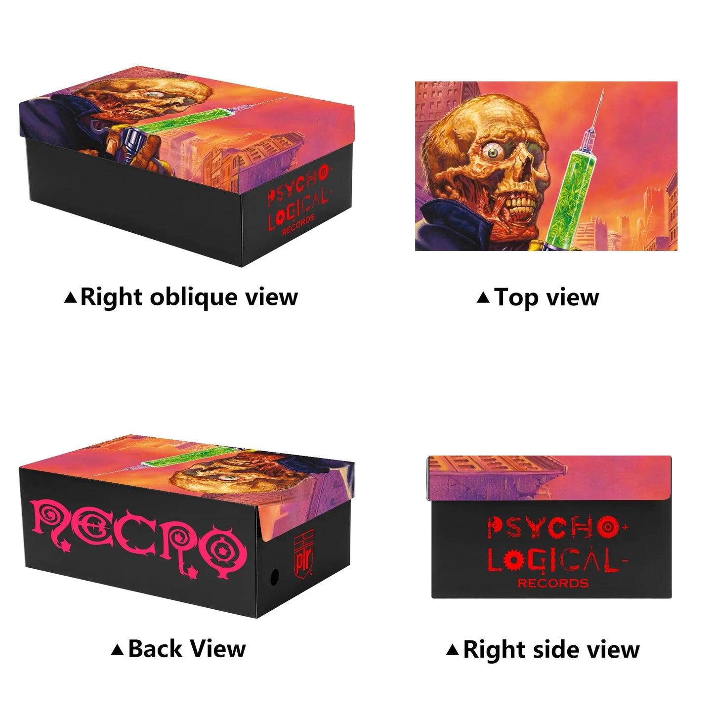 Necro - The Pre-Fix For Death - Mens Low Top Leather Sneakers NECRO SUPER STORE