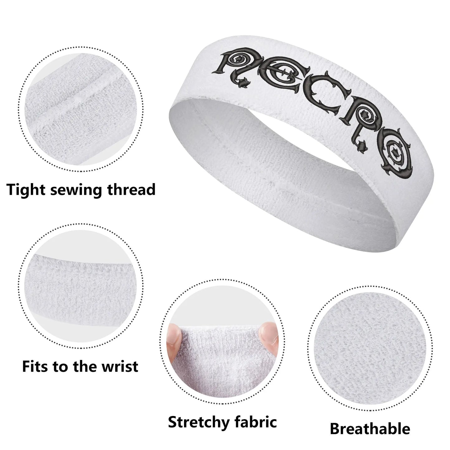 Necro - Logo - Embroidered Sports Headband - NECRO SUPER STORE