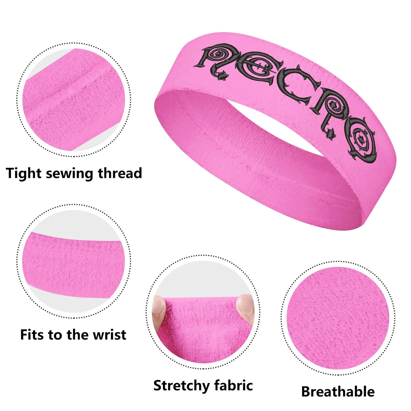 Necro - Logo - Embroidered Sports Headband - NECRO SUPER STORE