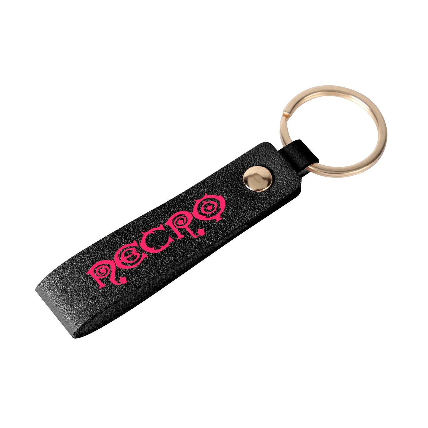 Necro - Logo - Handcraft Leather Loop Keychain - NECRO SUPER STORE