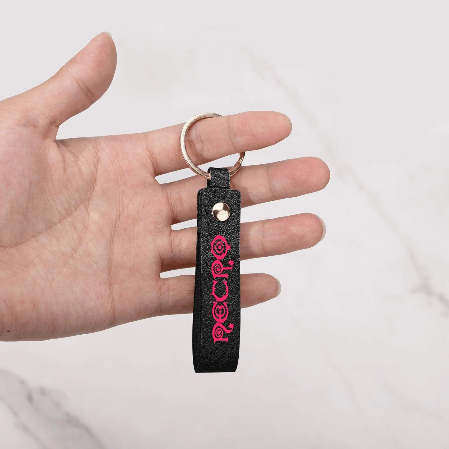 Necro - Logo - Handcraft Leather Loop Keychain - NECRO SUPER STORE