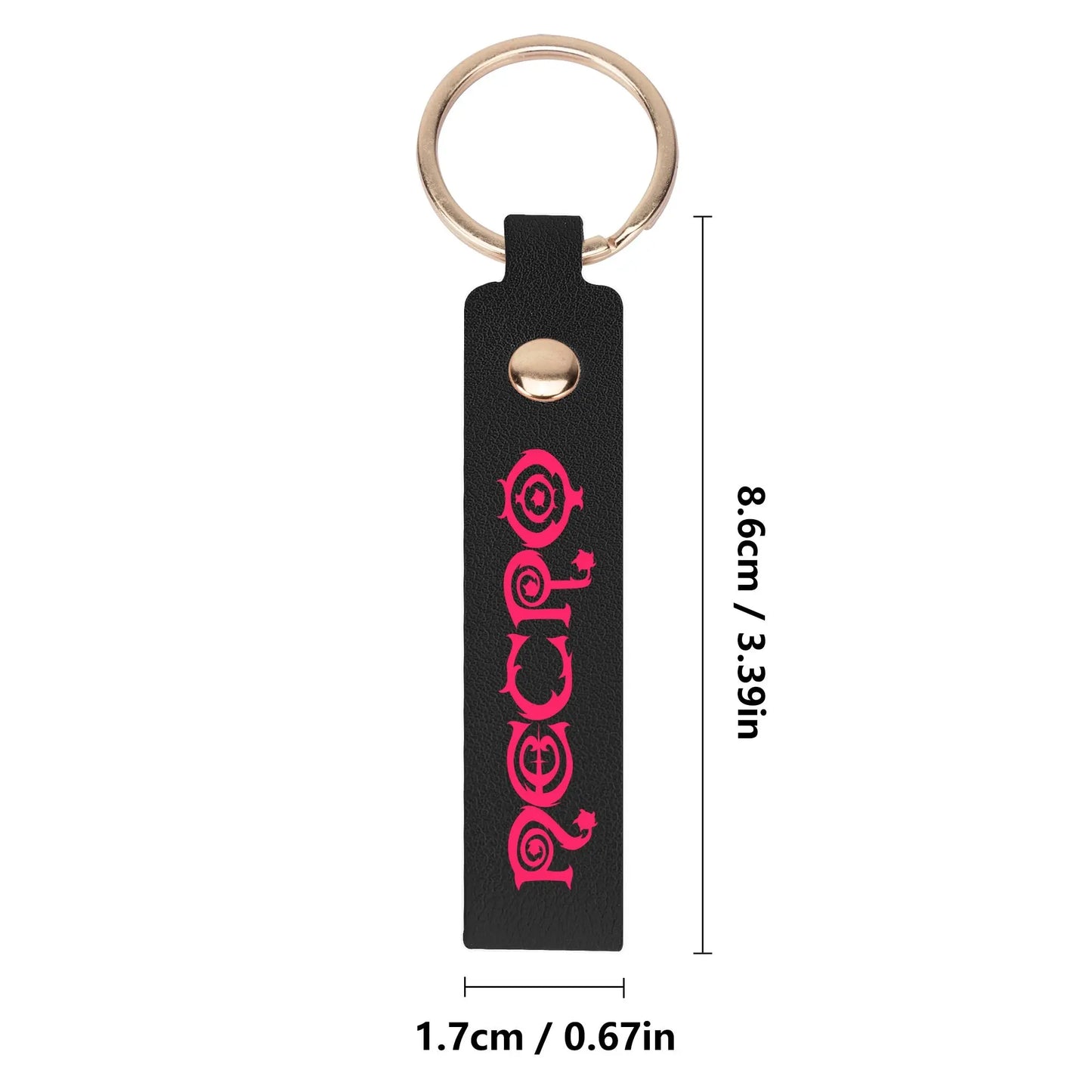 Necro - Logo - Handcraft Leather Loop Keychain - NECRO SUPER STORE
