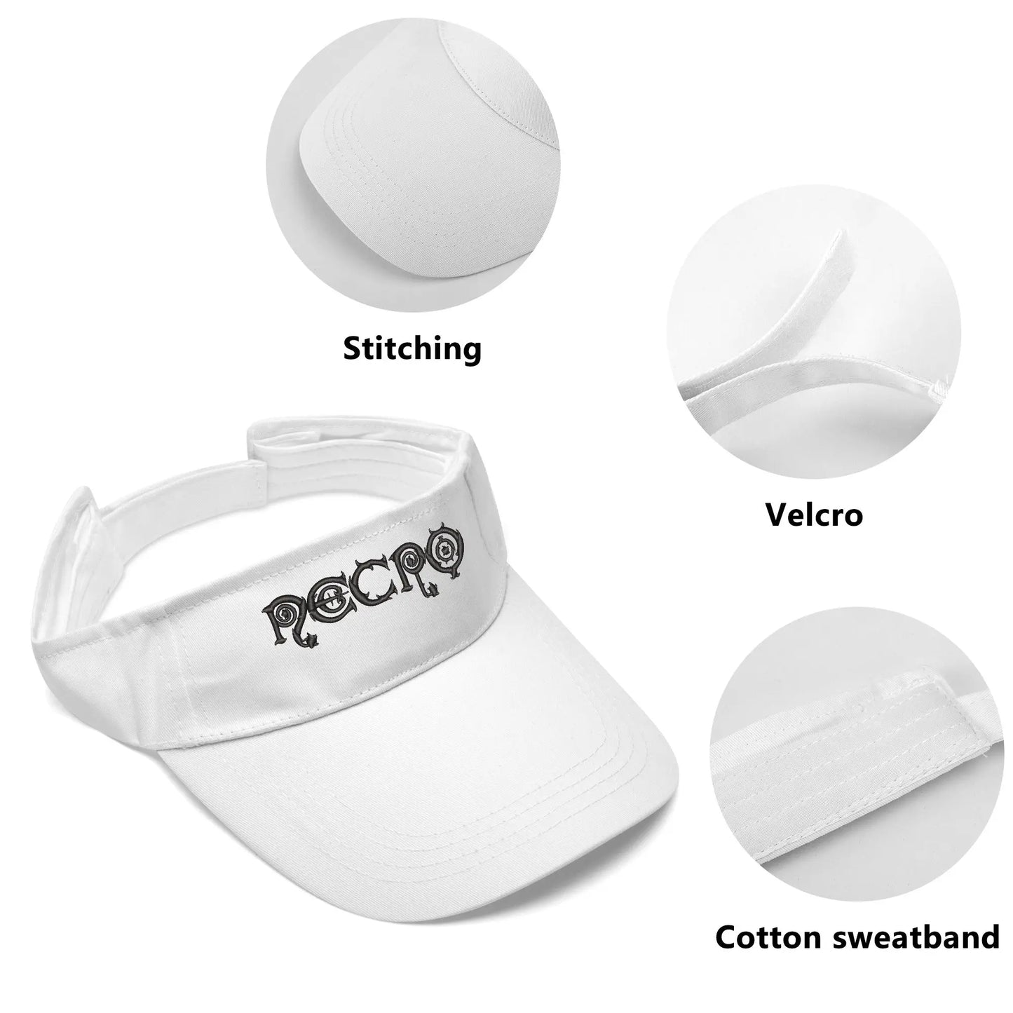 Necro - Logo - Embroidered Sun Visor Caps - NECRO SUPER STORE