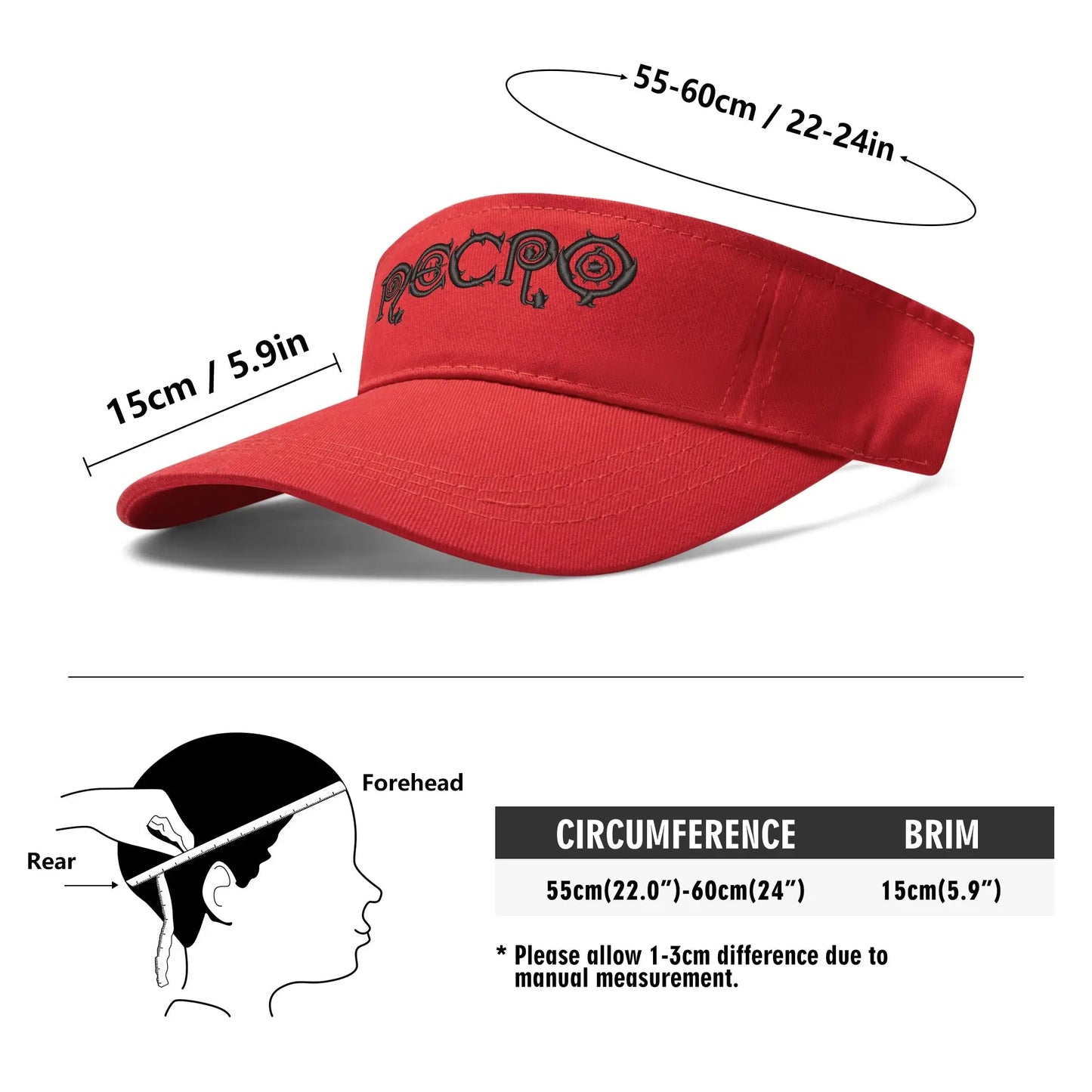 Necro - Logo - Embroidered Sun Visor Caps - NECRO SUPER STORE