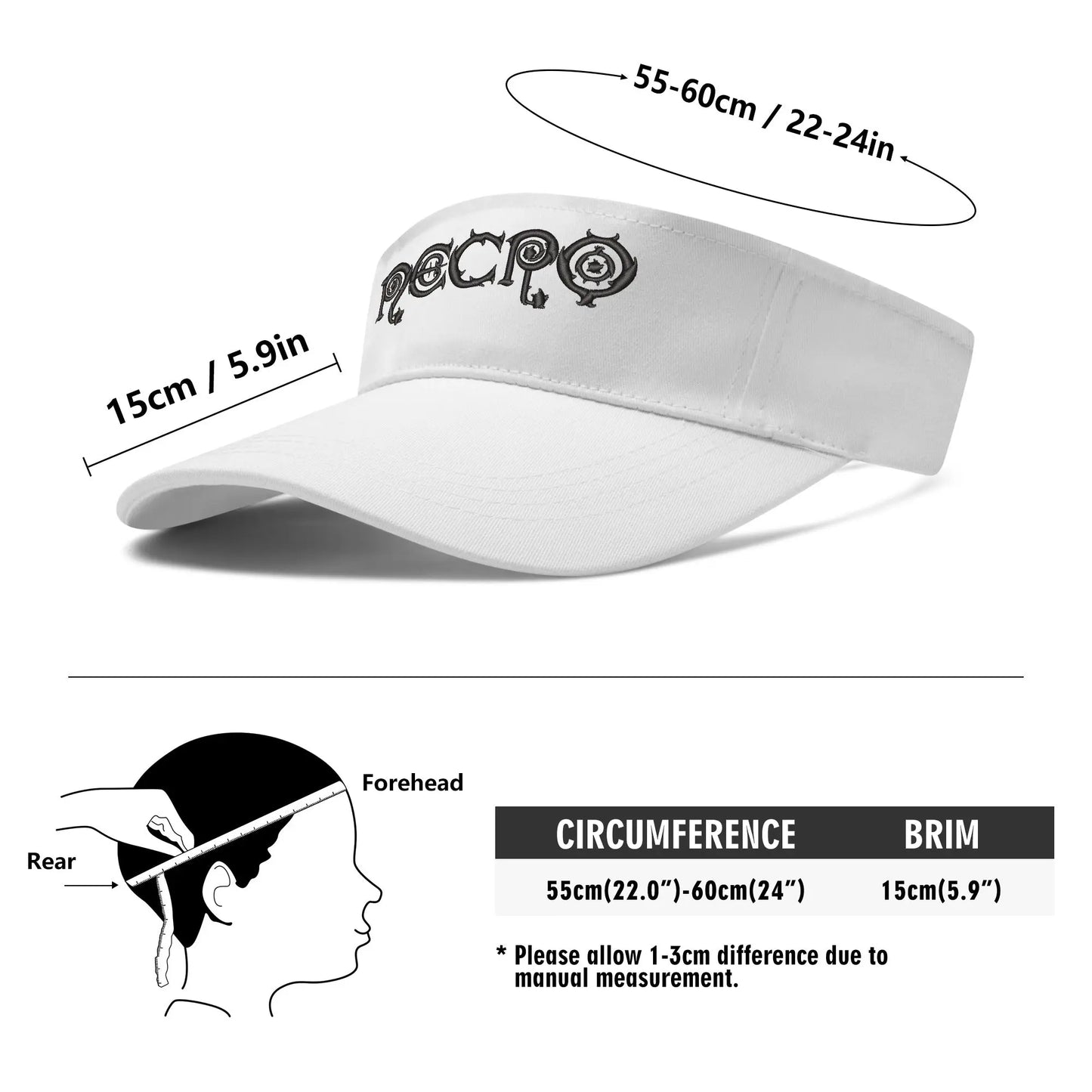Necro - Logo - Embroidered Sun Visor Caps - NECRO SUPER STORE