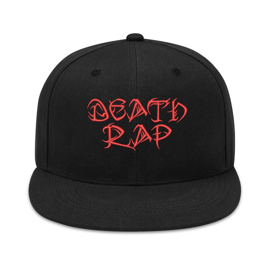 Necro - Red Death Rap on Blk - Three Sides Embroidered Hip-Hop Hat