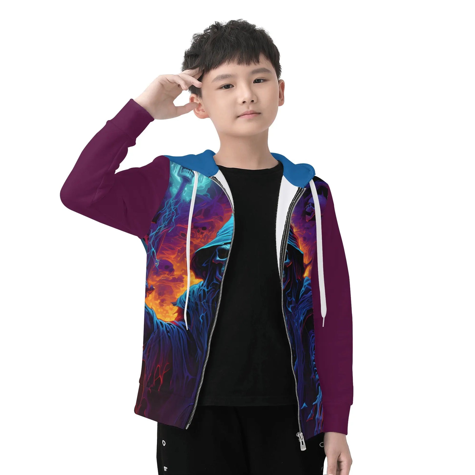Necro - Sorcerer Of Death's Construction - Children ALL Over Print Zip Hoodie NECRO SUPER STORE