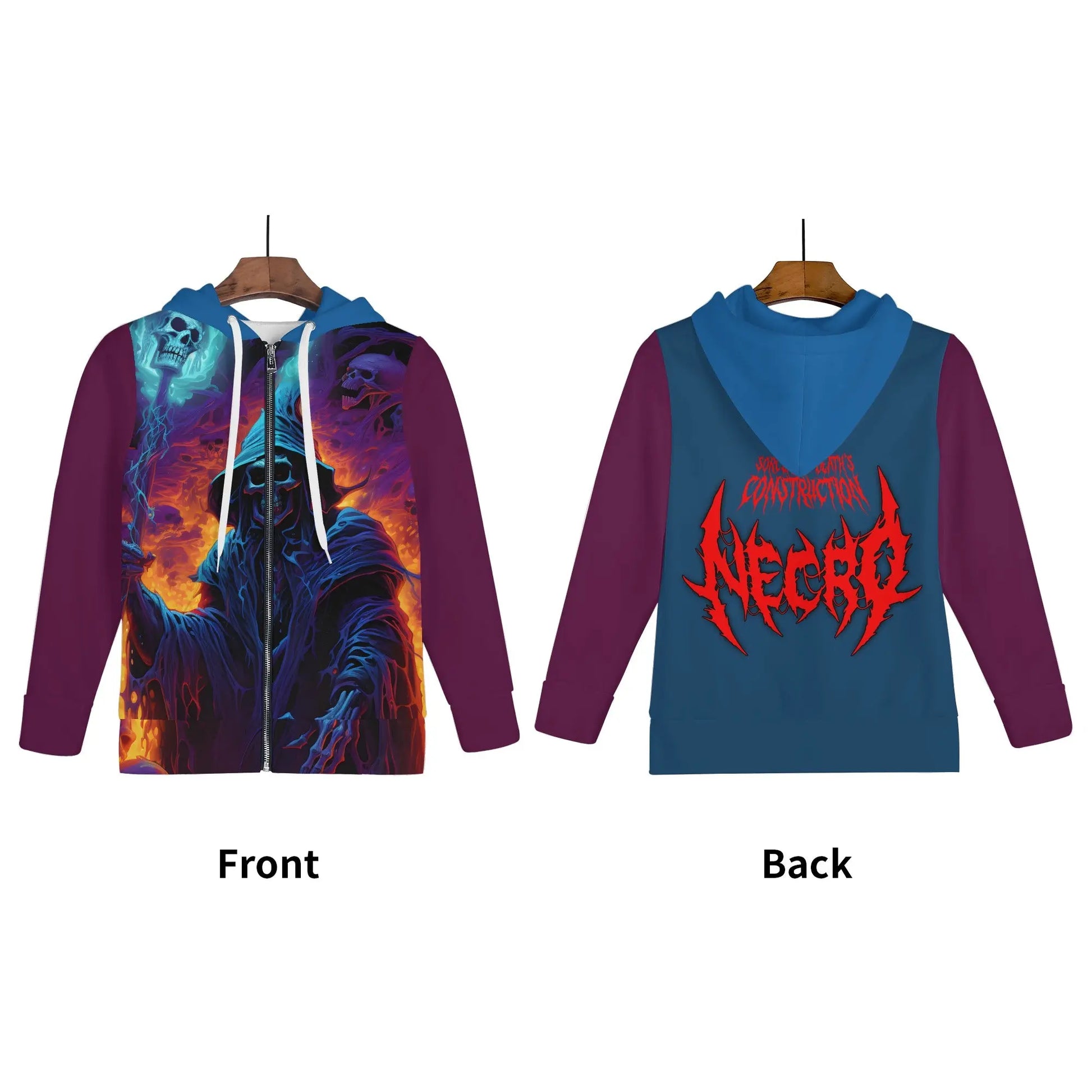 Necro - Sorcerer Of Death's Construction - Children ALL Over Print Zip Hoodie NECRO SUPER STORE
