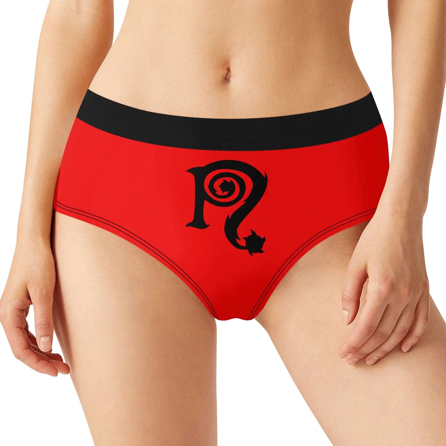 Necro - Red/Blk - Women's Mid Rise Briefs NECRO SUPER STORE