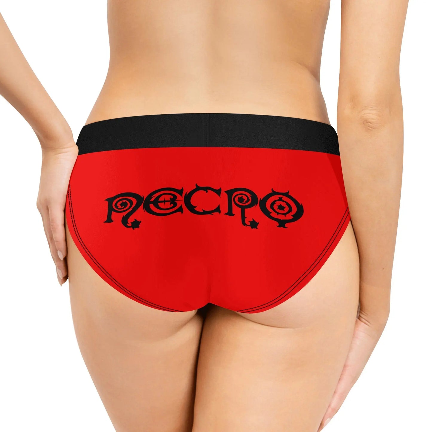 Necro - Red/Blk - Women's Mid Rise Briefs NECRO SUPER STORE