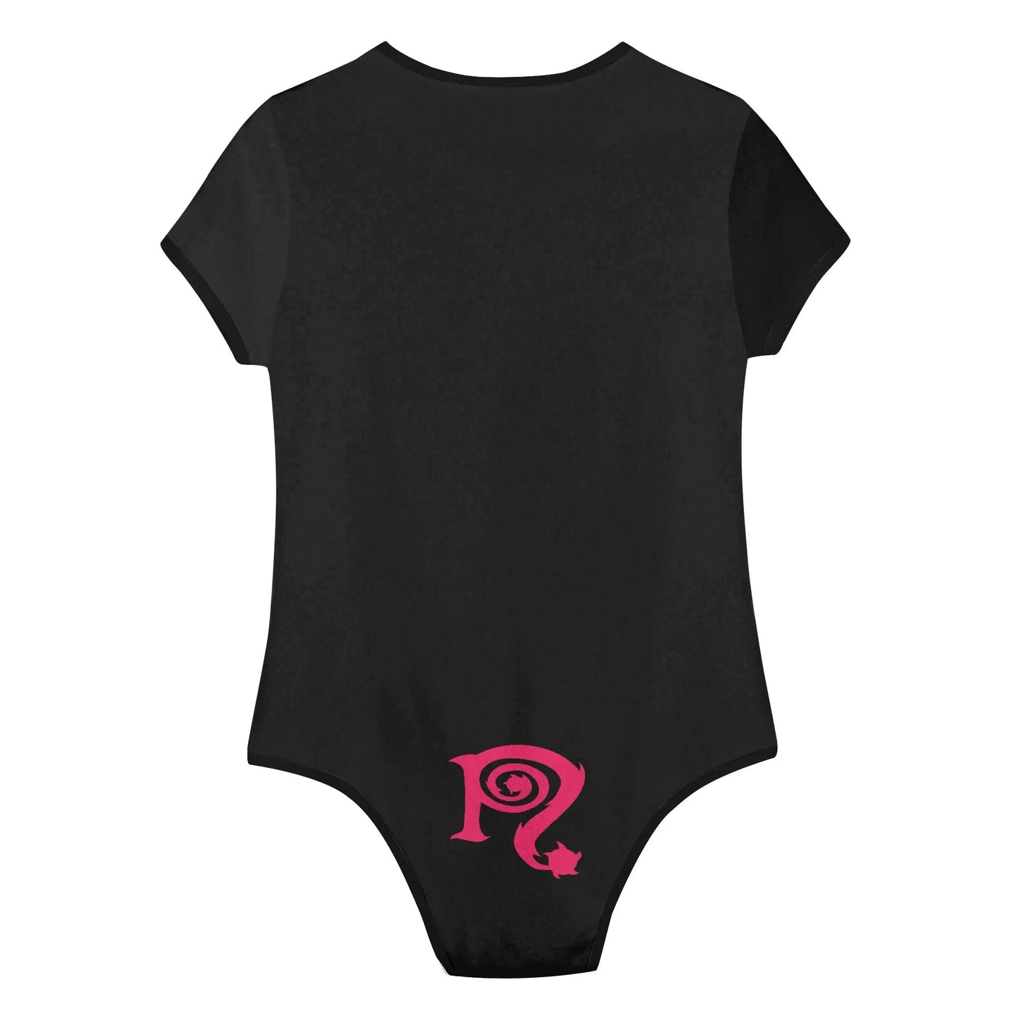 Necro - Pink N Symbol & Logo - Womens Soft Short Sleeve Bodysuit NECRO SUPER STORE