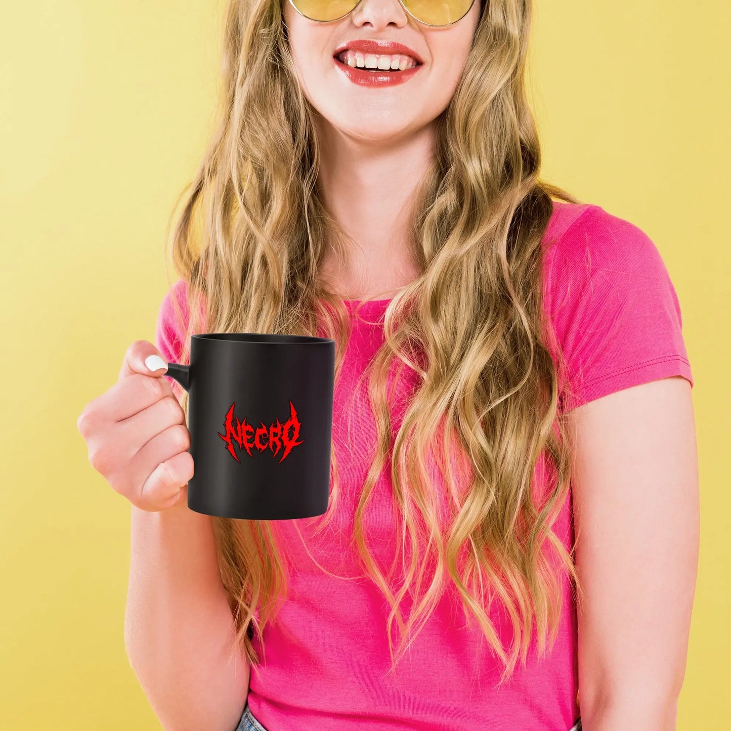 Necro - Red Death Metal Logo - Black Mug NECRO SUPER STORE