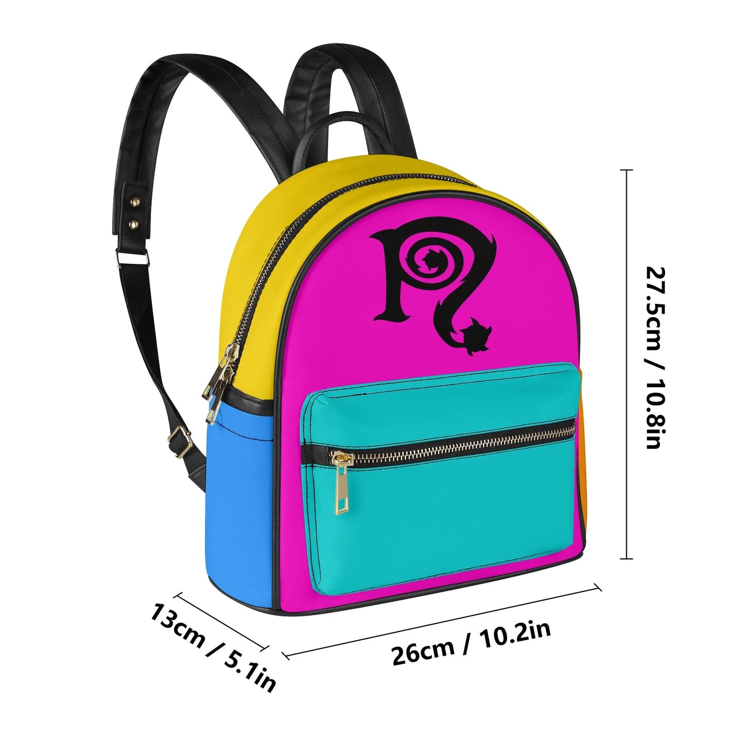 Necro - Black N / Multi Color - Womens Casual Backpack NECRO SUPER STORE