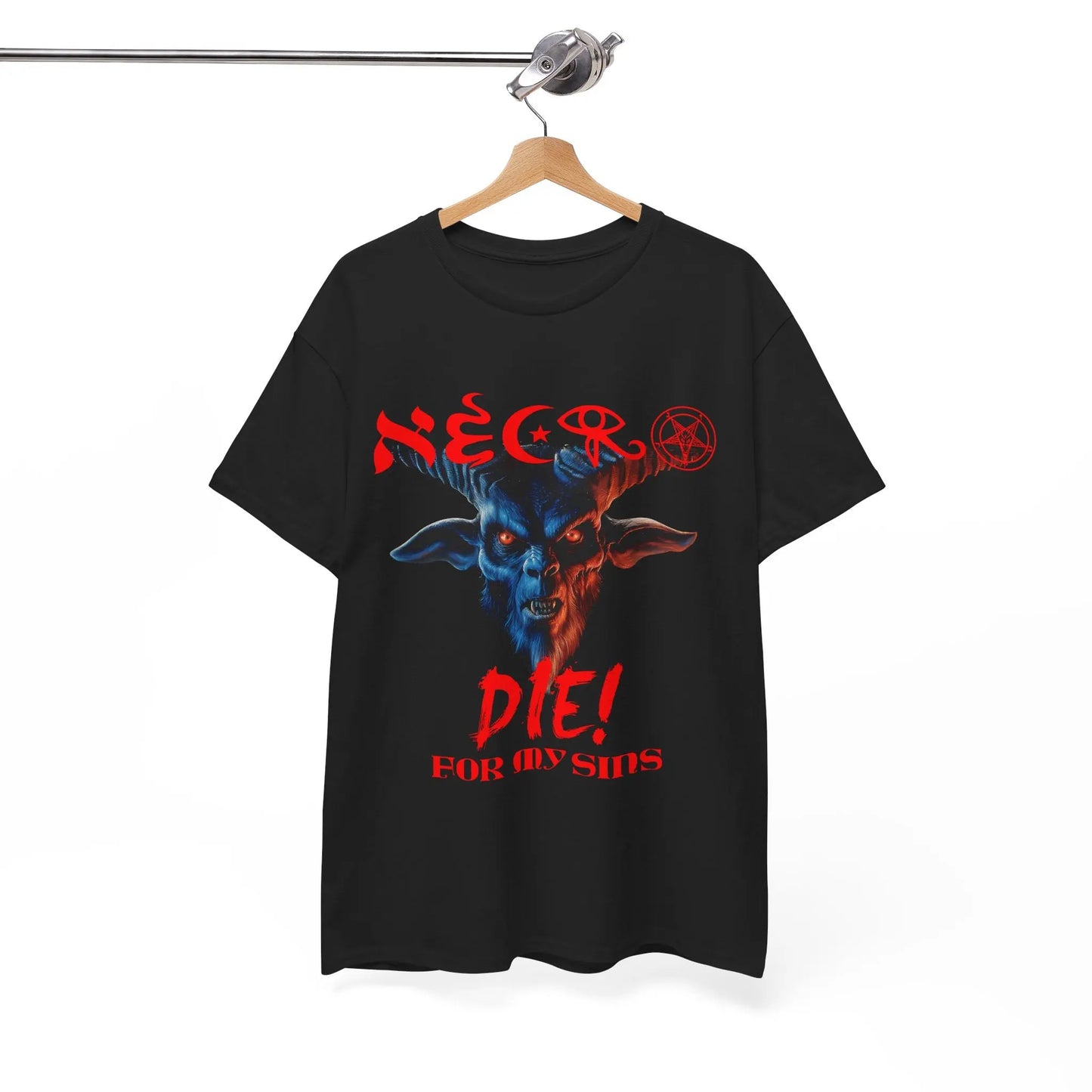 Necro - Krampus - DIE! For My Sins - Heavy Cotton Tee - Gilden 5000 Printify