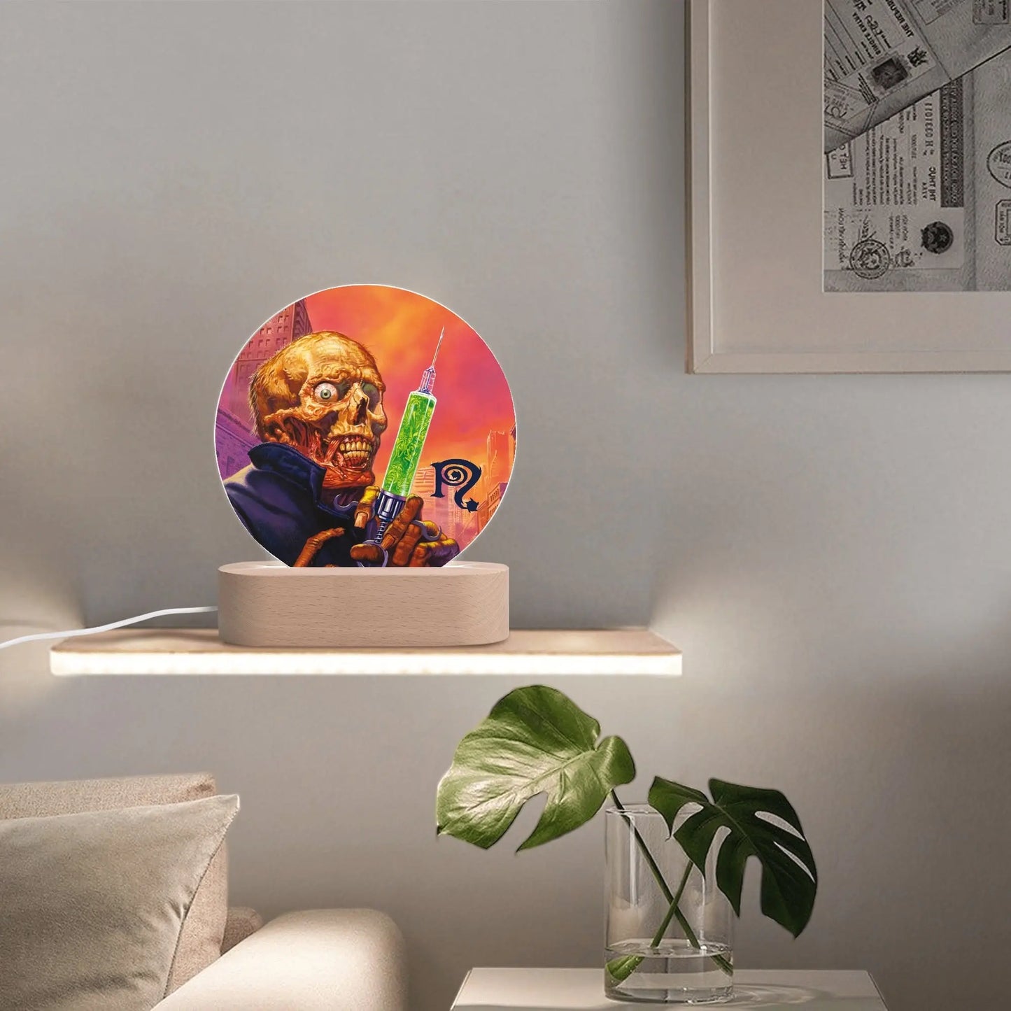 Necro - The Pre-Fix For Death - Acrylic Round Lamp Night Light popcustoms