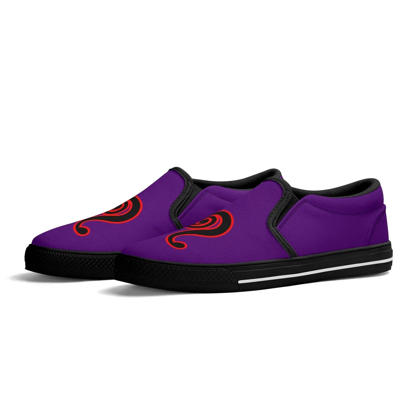 Necro - Royal Purple - King Pimp Edition - OG N Symbol - Rubber Slip On Shoes popcustoms