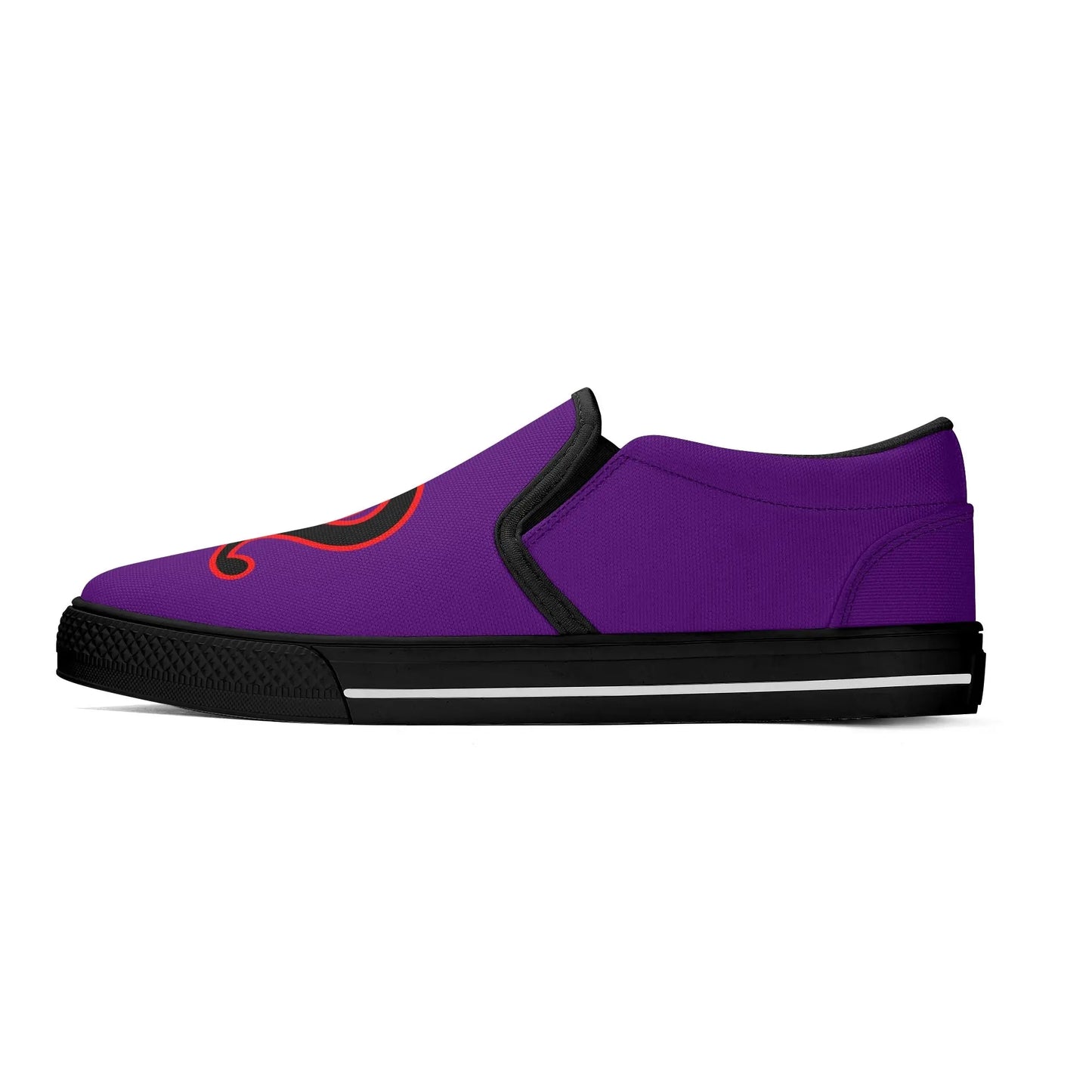 Necro - Royal Purple - King Pimp Edition - OG N Symbol - Rubber Slip On Shoes popcustoms