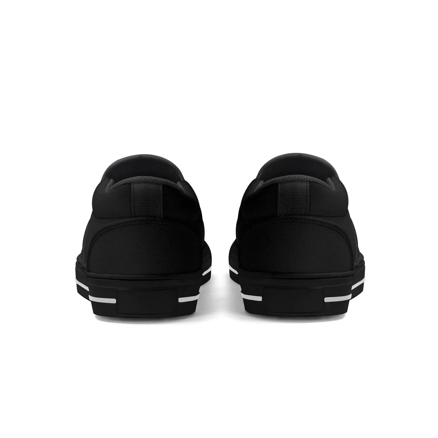Necro - Blk/Red - OG N Symbol - Rubber Slip On Shoes popcustoms