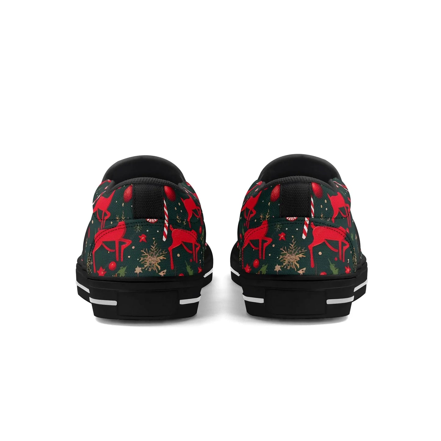 Necro - Christmas Design - OG N Symbol - Rubber Slip On Shoes popcustoms