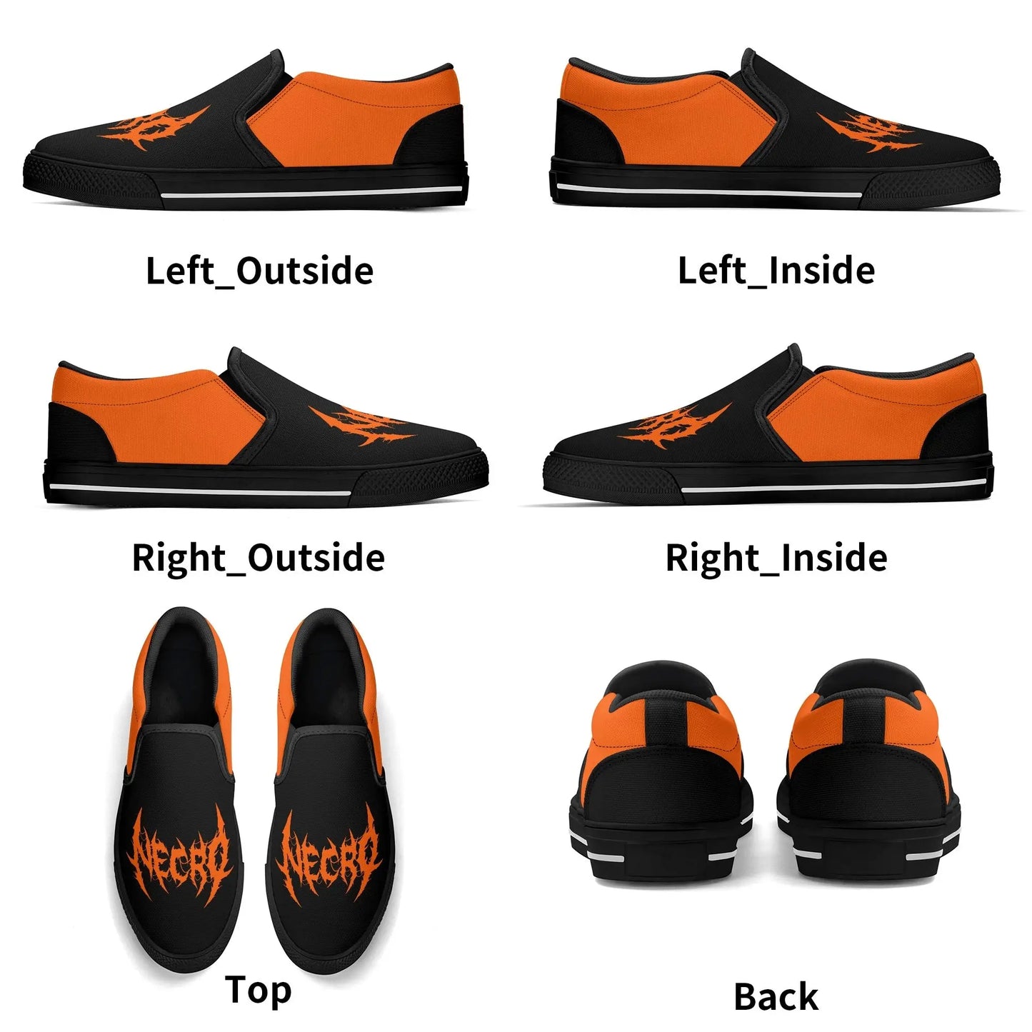 Necro - Glockwork Orange - Rubber Slip On Shoes popcustoms