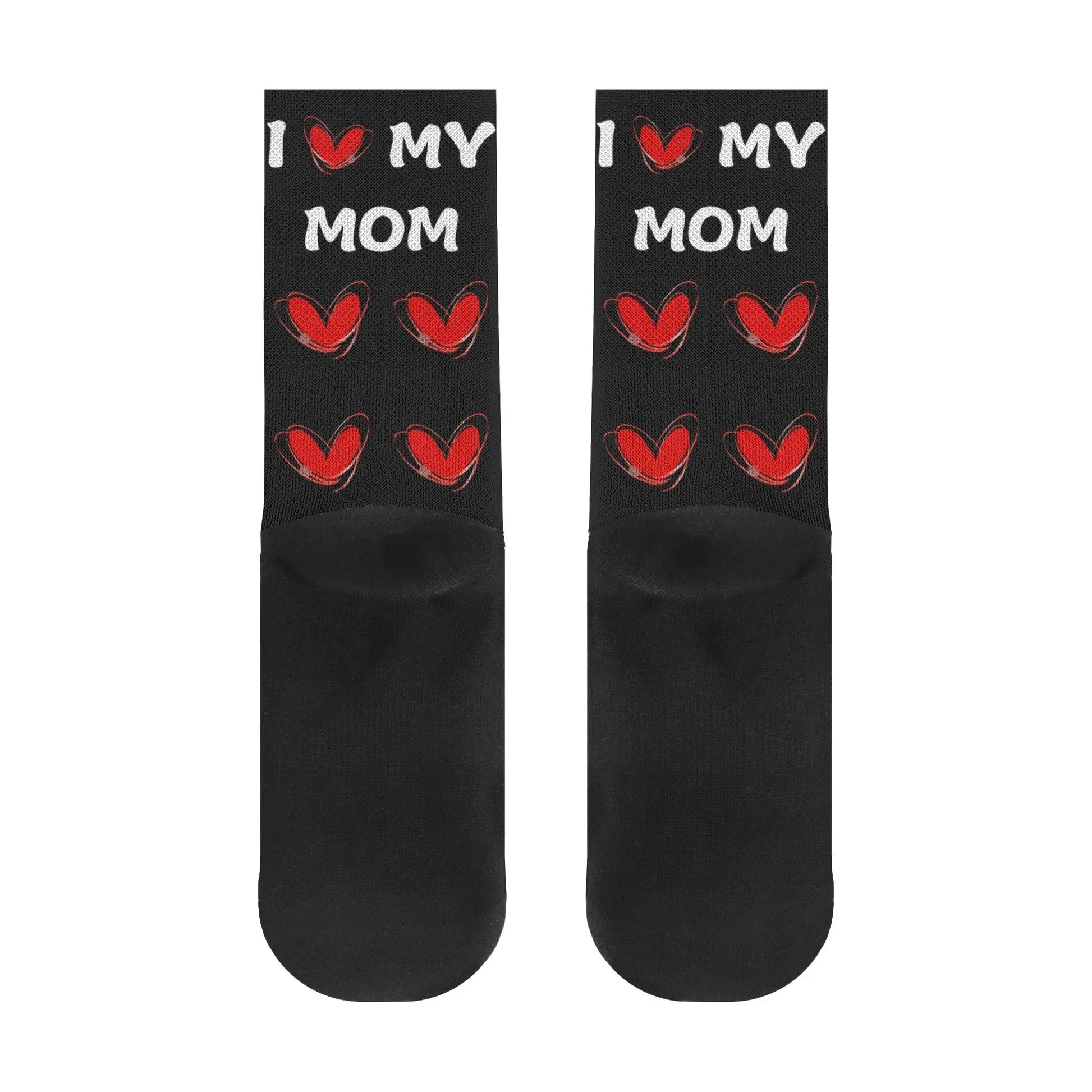 Necro - I Love Mom - White Necro Gothic Logo - Crew Socks popcustoms