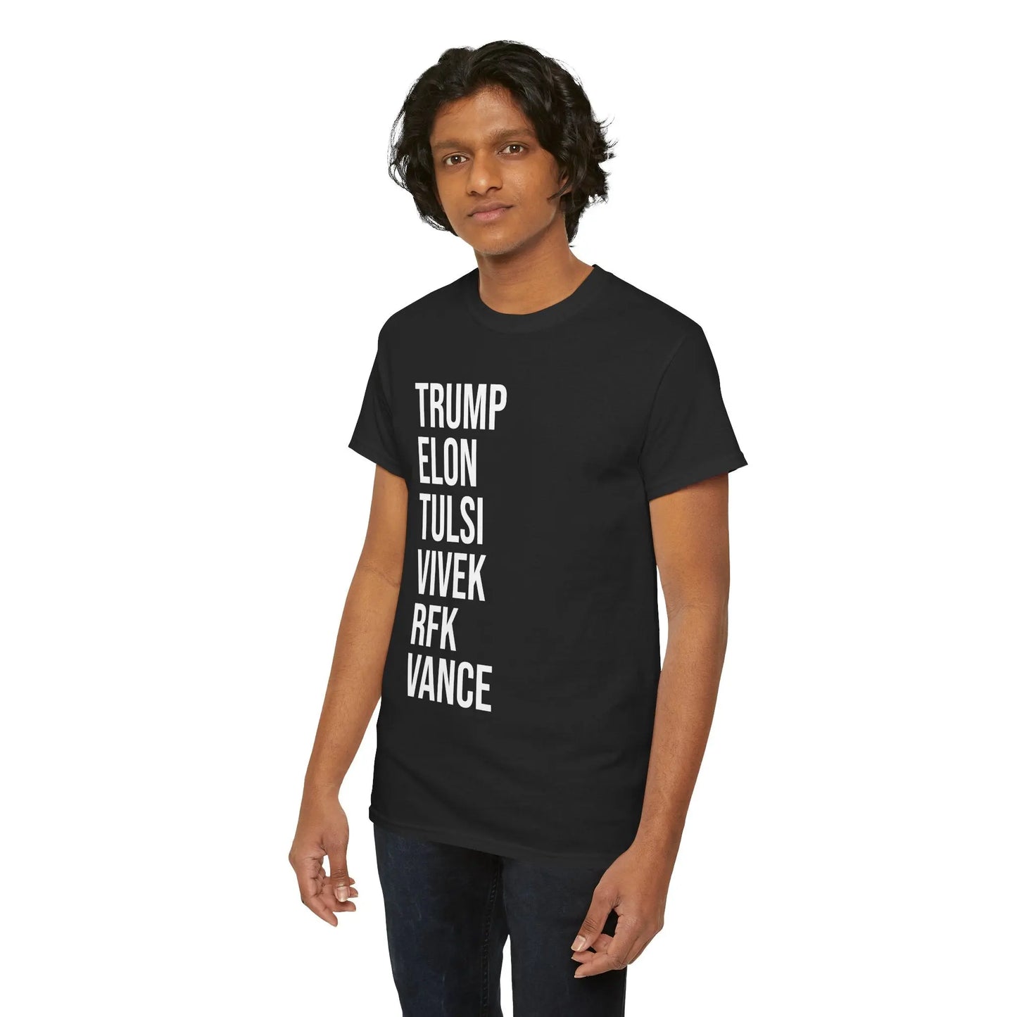 TRUMP - ELON - TULSI - VIVEK - RFK - VANCE - Heavy Cotton Tee - Gilden 5000 Printify