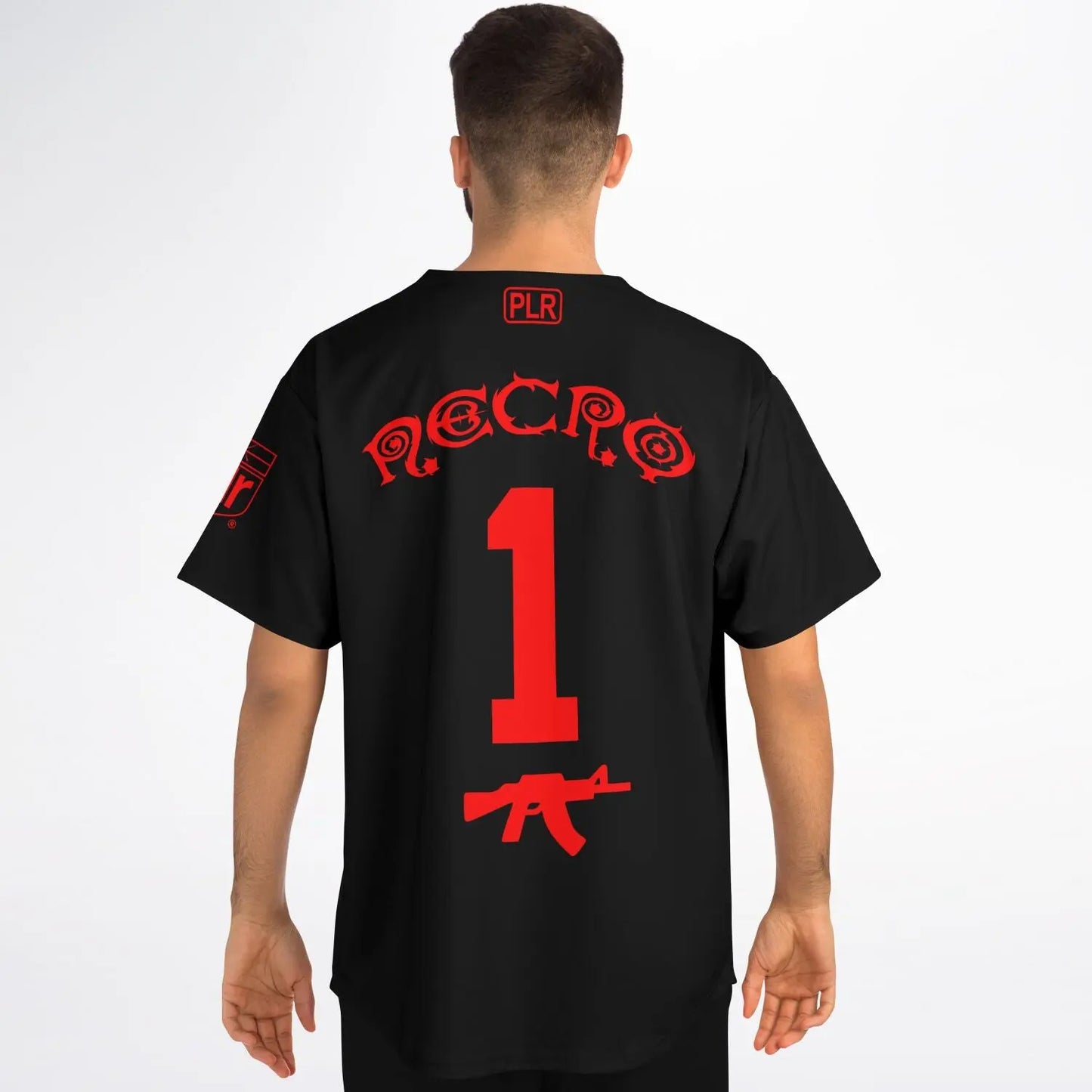 Necro - Blk/Red Baseball Jersey NECRO SUPER STORE