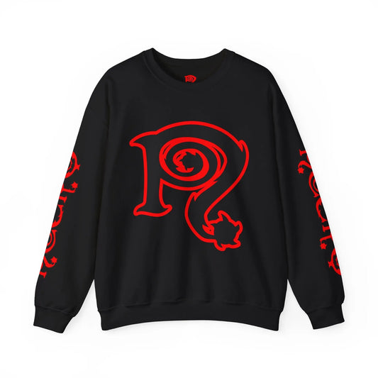 Necro - Red N Symbol - Black Heavy Blend Crewneck Sweatshirt NECRO SUPER STORE
