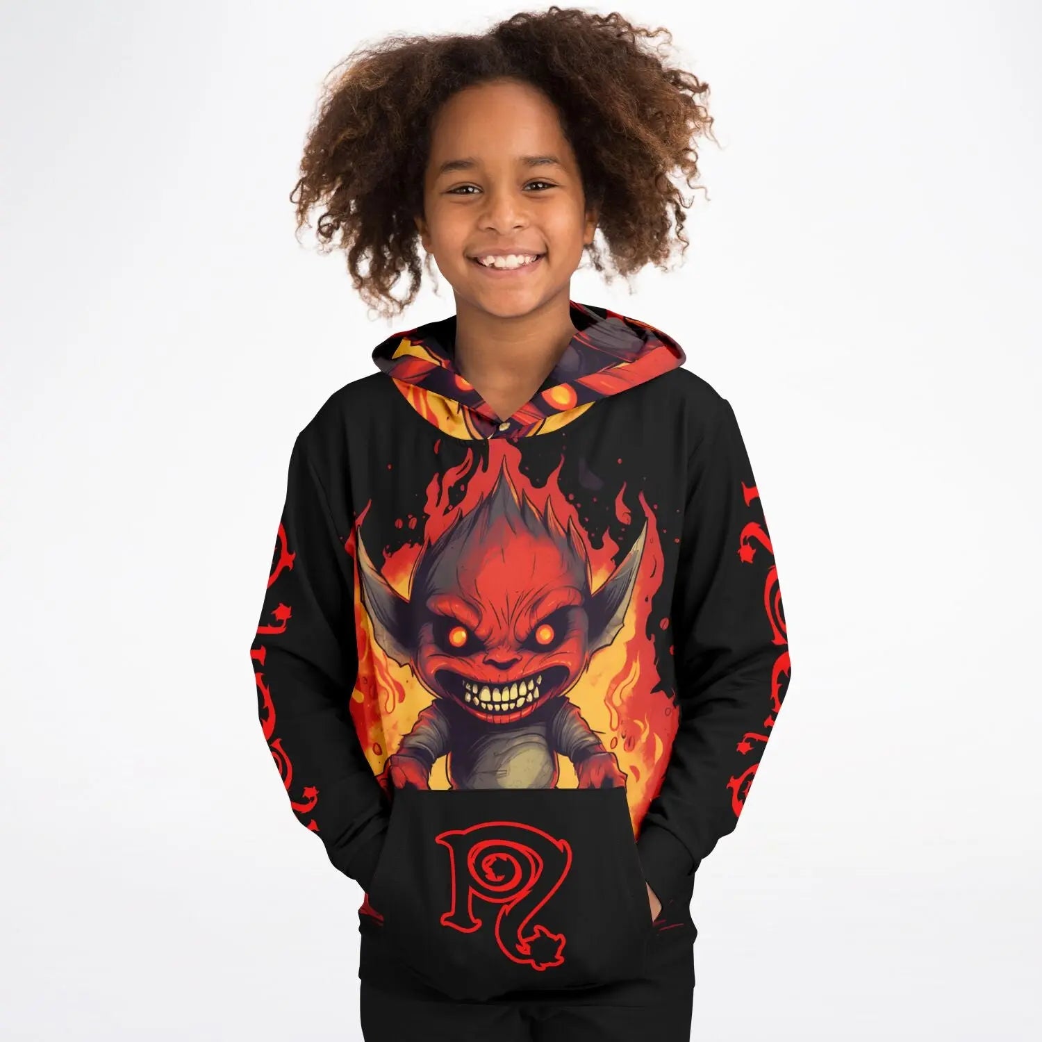 Necro - Little Demon - Athletic Kids Hoodie NECRO SUPER STORE