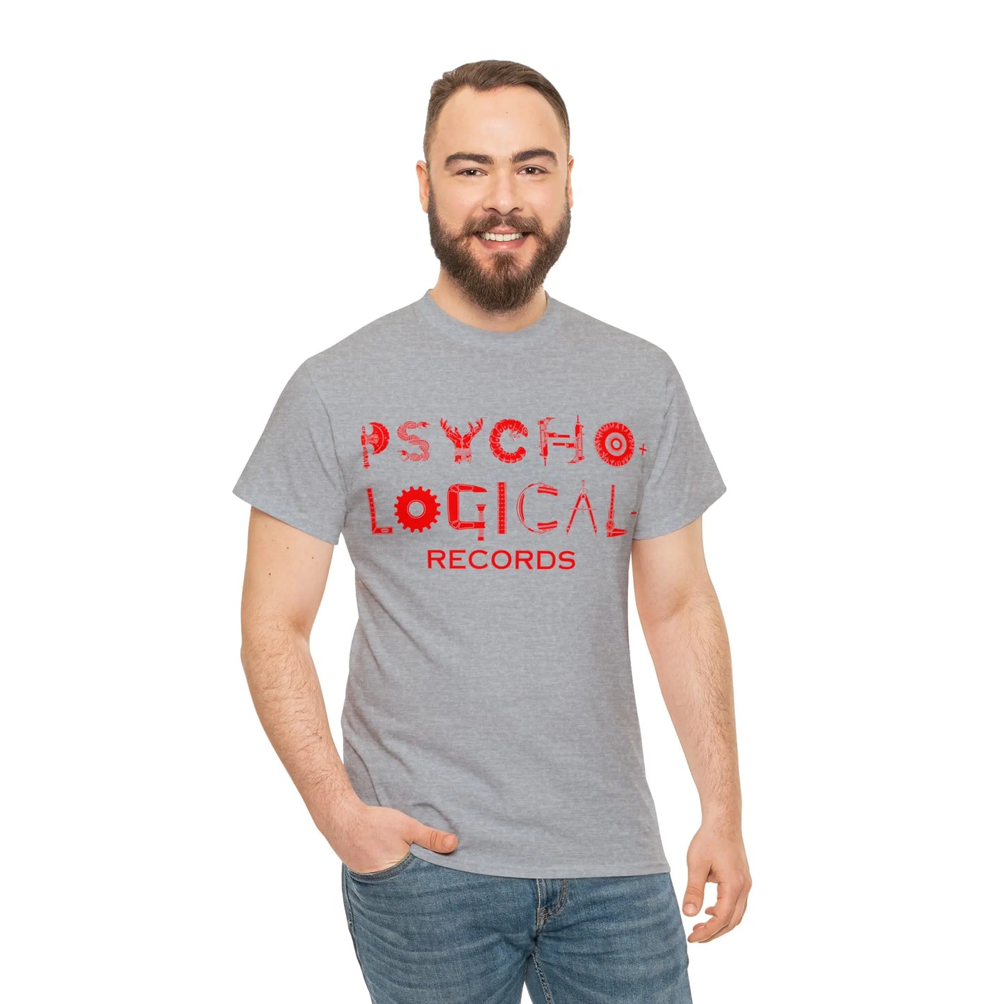 Necro - Red OG PLR Logo - Heavy Cotton Tee - Gilden 5000 - NECRO SUPER STORE