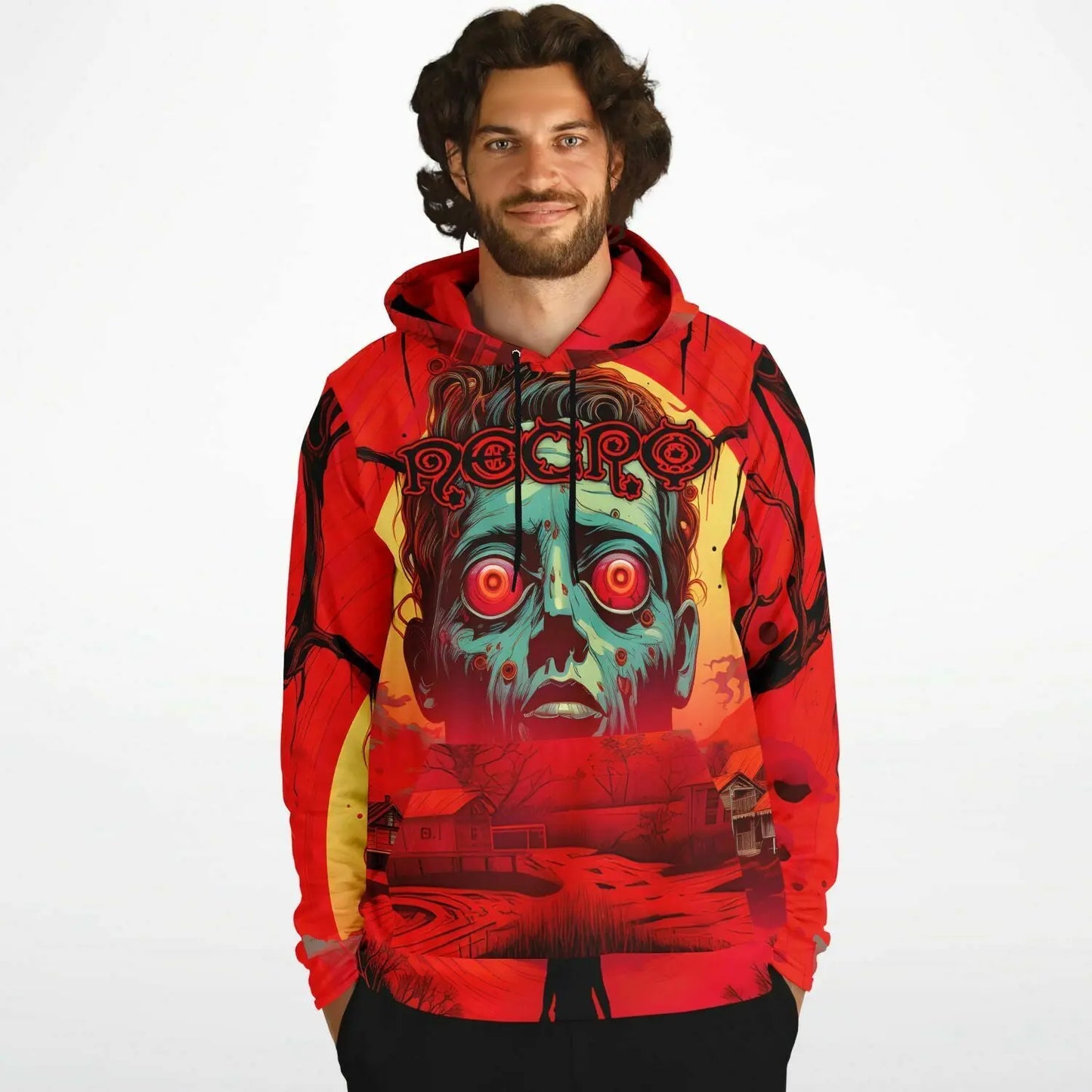 Necro - Keep On Driving - Athletic Hoodie - AOP NECRO SUPER STORE