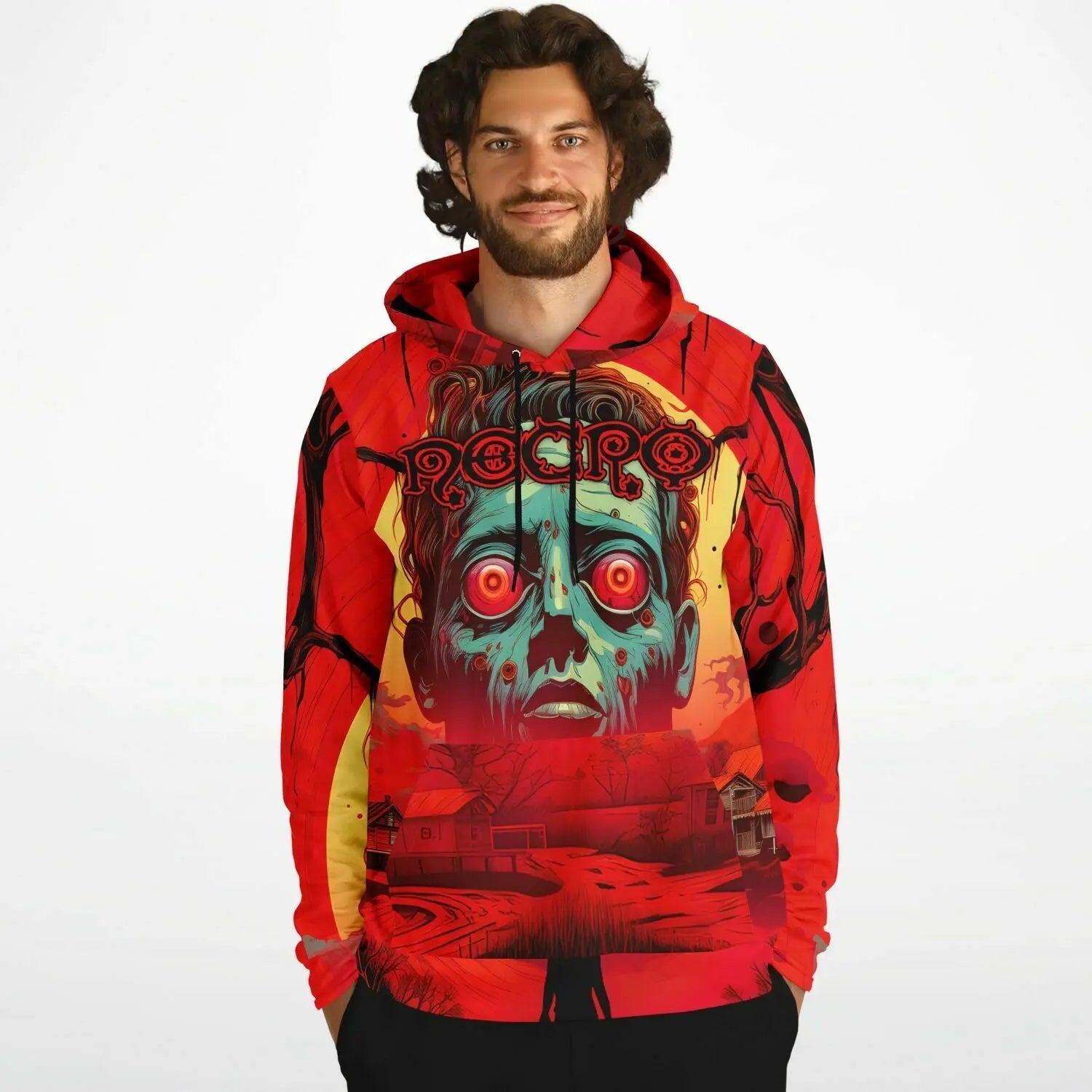Necro - Keep On Driving - Athletic Hoodie - AOP NECRO SUPER STORE