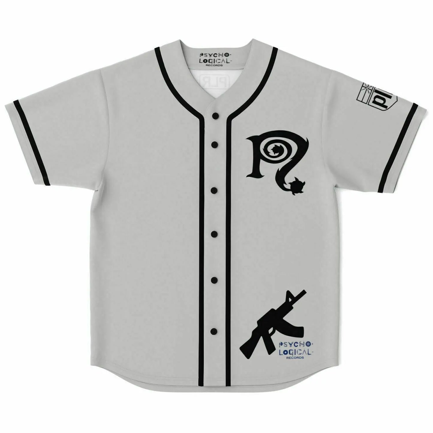 Necro - Grey Blk N - Baseball Jersey NECRO SUPER STORE