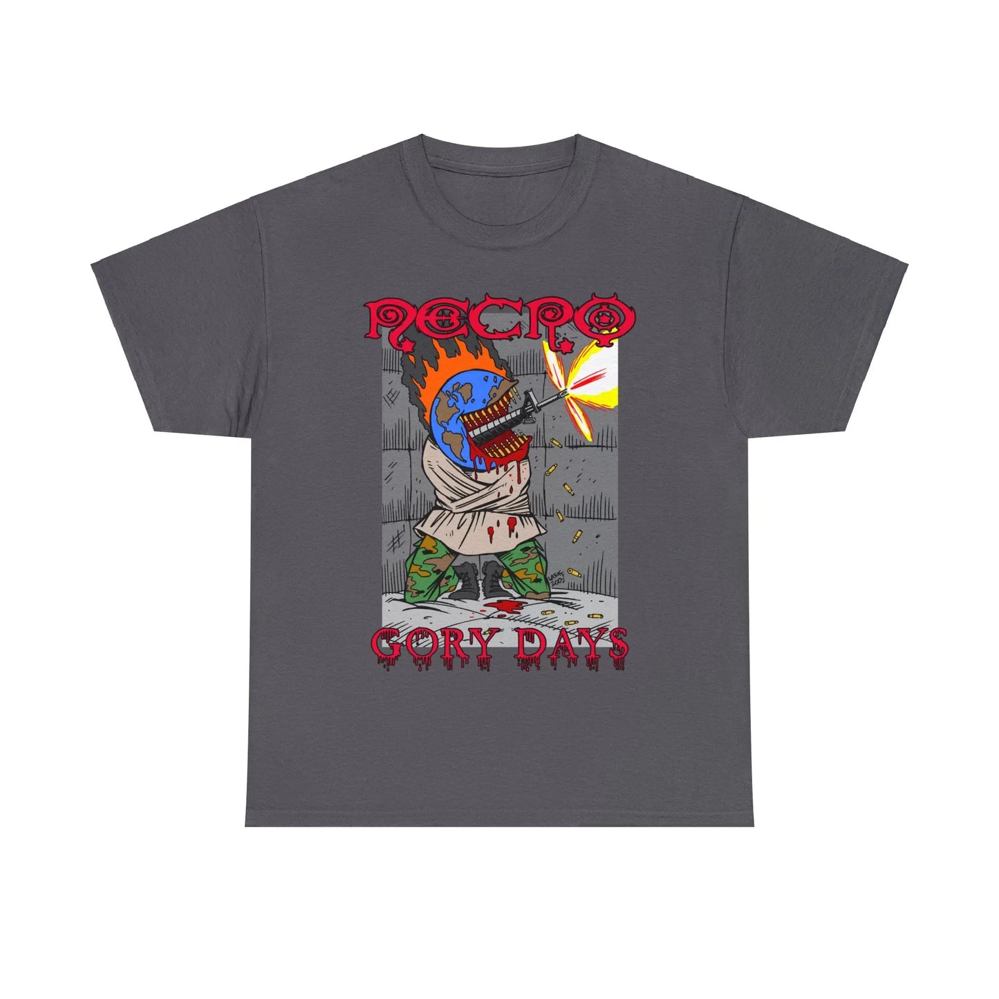 Necro - Gory Days: World Gone Mad - Heavy Cotton Tee - Gilden 5000 - NECRO SUPER STORE